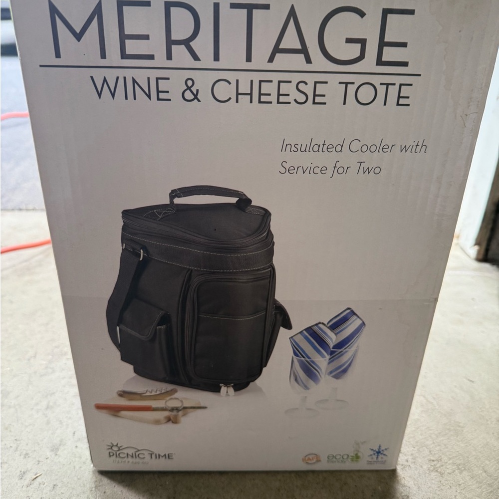 Black Wine & Cheese Tote